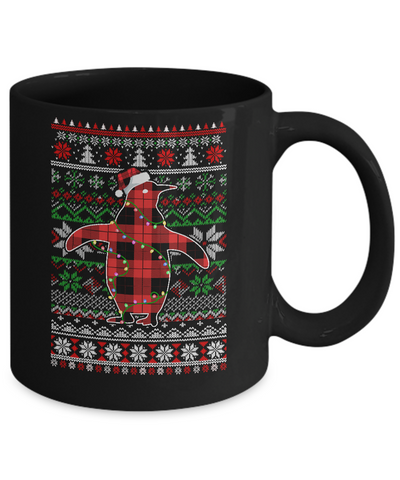 Red Plaid Buffalo Penguin Pajamas Family Christmas Sweater Mug Coffee Mug | Teecentury.com