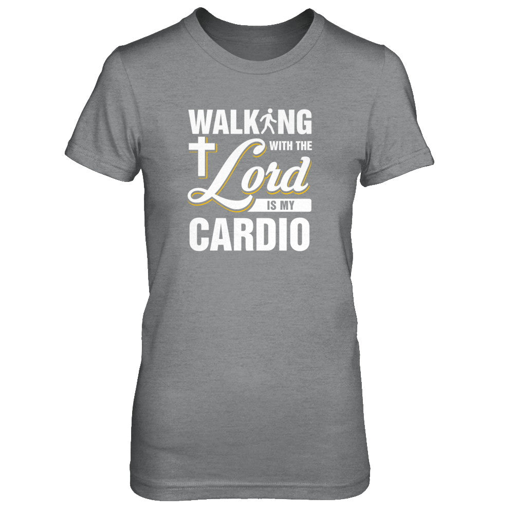 Walking With The Lord Is My Cardio T-Shirt & Tank Top | Teecentury.com