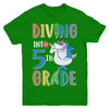 Diving Into 5th Grade Back To School Shark Youth Youth Shirt | Teecentury.com