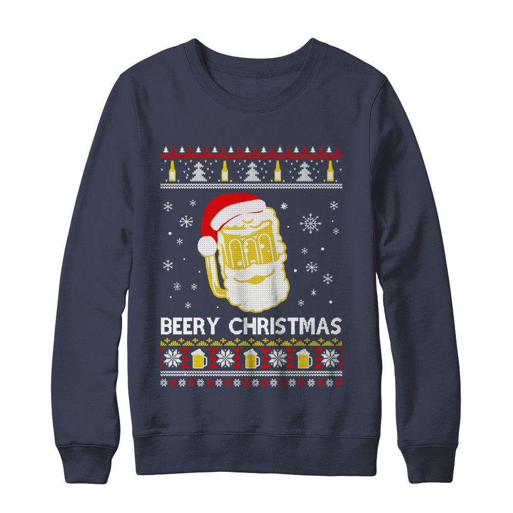 Beery Christmas Ugly Christmas Sweater Christmas Beer T-Shirt & Sweatshirt | Teecentury.com