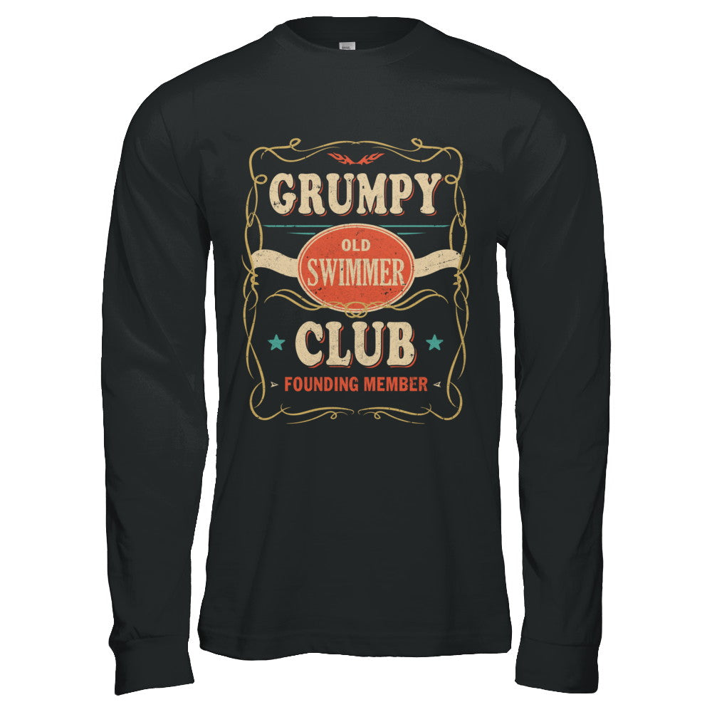 Papa Grumpy Old Swimmer Club Founding Member Swimming T-Shirt & Hoodie | Teecentury.com