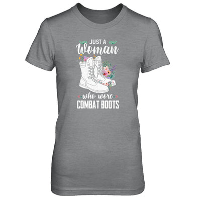 Just A Woman Who Wore Combat Boots Veteran T-Shirt & Tank Top | Teecentury.com