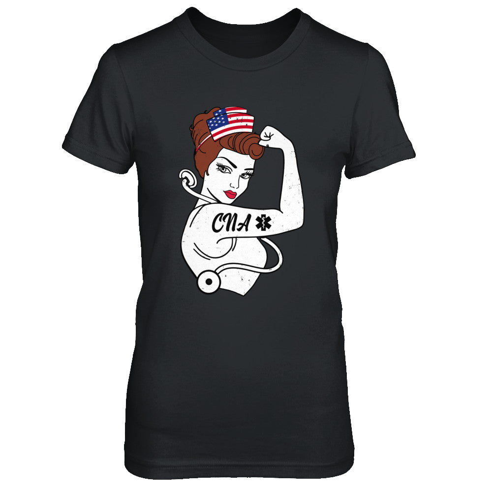 Nursing Strong Woman Cna Strong Nurse 4Th Of July T-Shirt & Hoodie | Teecentury.com