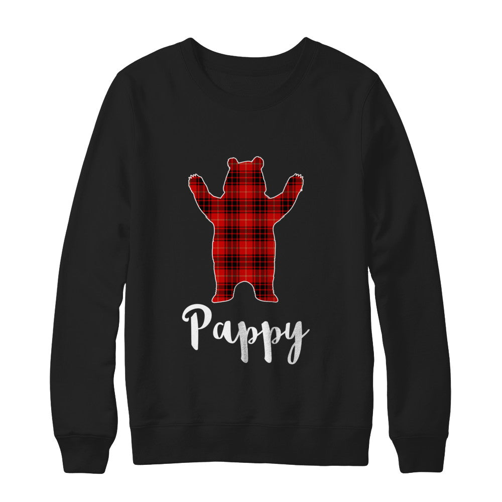 Red Pappy Bear Buffalo Plaid Family Christmas Pajamas T-Shirt & Sweatshirt | Teecentury.com