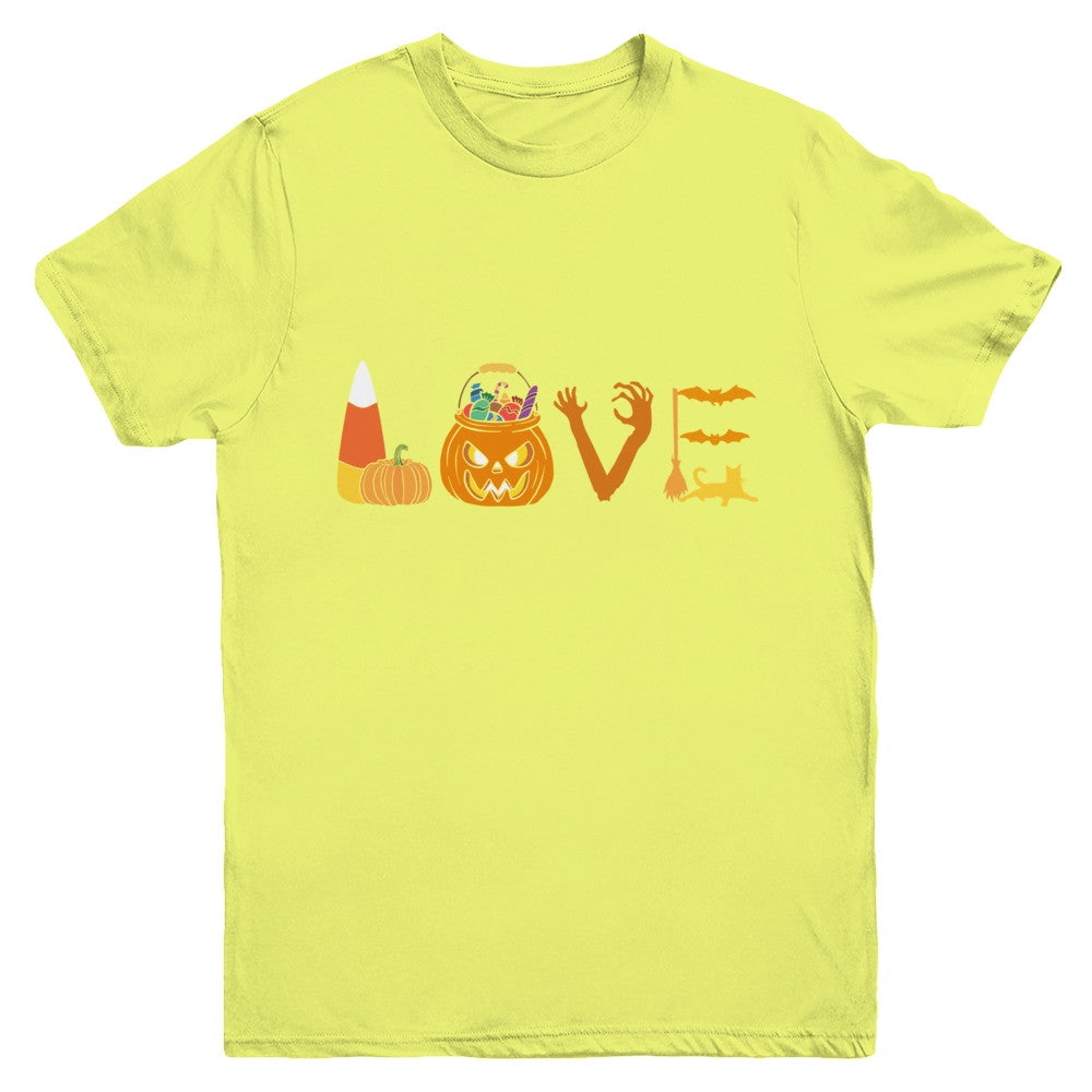 I Love Candy Funny Candy Corn Halloween Gift Youth Youth Shirt | Teecentury.com