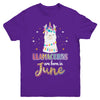 Llama Unicorn Llamacorns Born In June Birthday Gift Youth Youth Shirt | Teecentury.com