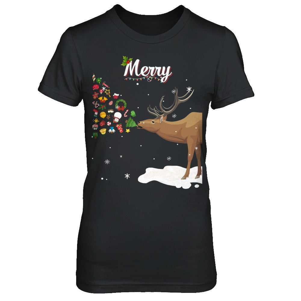 Couples Sick Reindeer Funny Ugly Merry Christmas Sweater T-Shirt & Sweatshirt | Teecentury.com