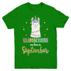 Llama Unicorn Llamacorns Born In September Birthday Gift Youth Youth Shirt | Teecentury.com