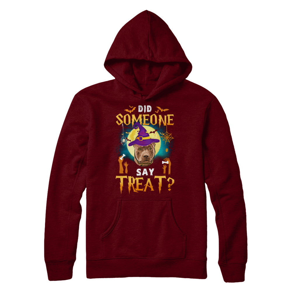 Did Someone Say Treat Pitbull Halloween Costume T-Shirt & Hoodie | Teecentury.com