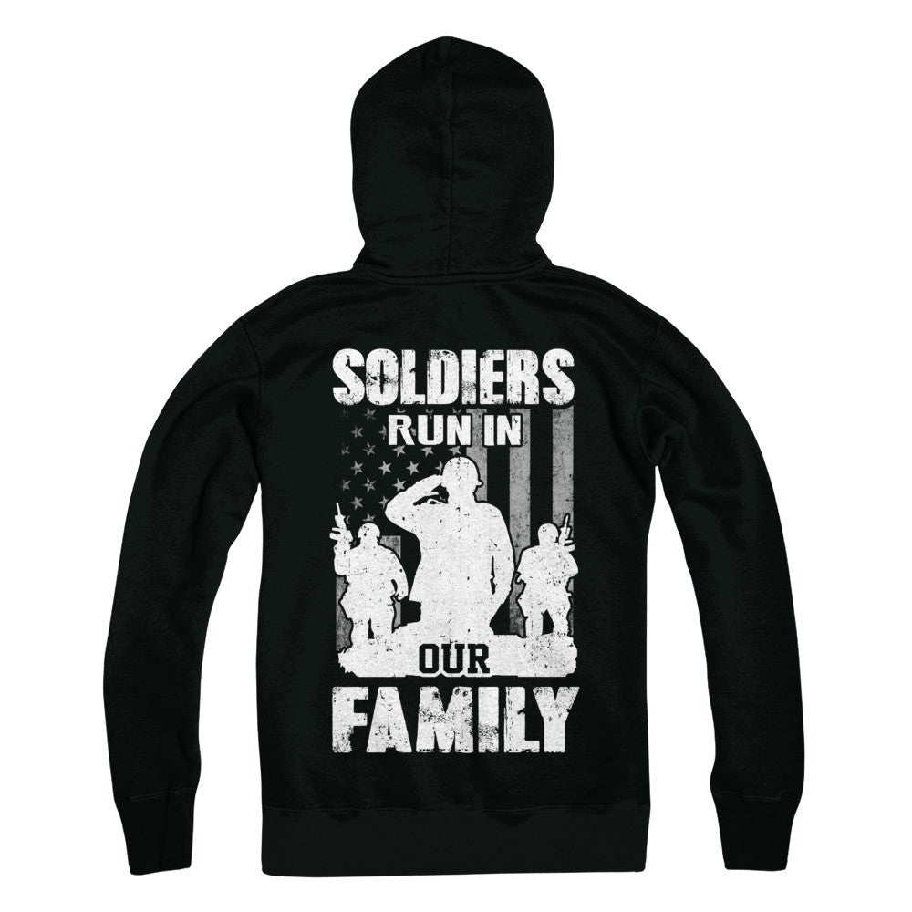 Soldiers Run In Our Family Veteran Dad Son T-Shirt & Hoodie | Teecentury.com
