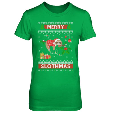 Merry Slothmas Funny Sloth Ugly Christmas Sweater T-Shirt & Sweatshirt | Teecentury.com