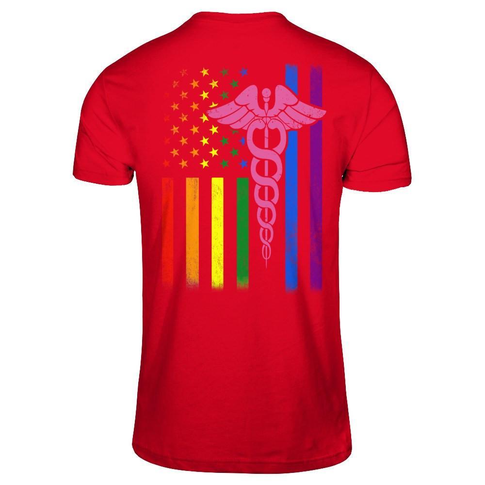 Nurse Rainbow Lgbt Flag Pride Lesbian Gay Super Stronger T-Shirt & Hoodie | Teecentury.com