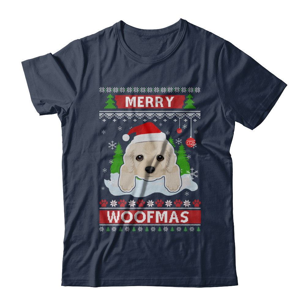 Golden Retriever Merry Woofmas Ugly Christmas Sweater T-Shirt & Sweatshirt | Teecentury.com