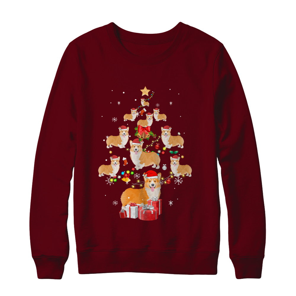 Cute Corgi Christmas Tree Dogs Lover T-Shirt & Sweatshirt | Teecentury.com