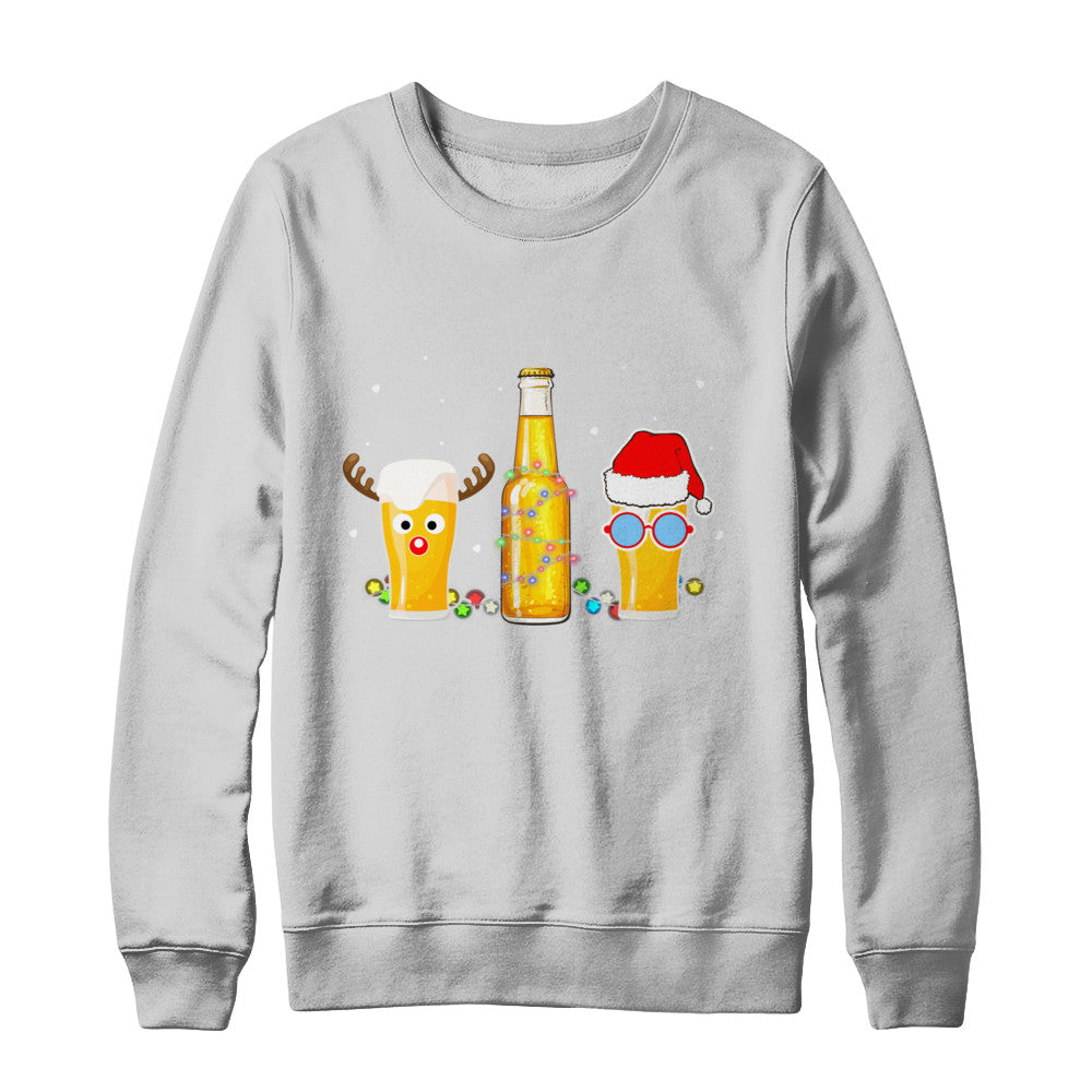 Xmas Merry Christmas Drinking Beer Gift T-Shirt & Sweatshirt | Teecentury.com