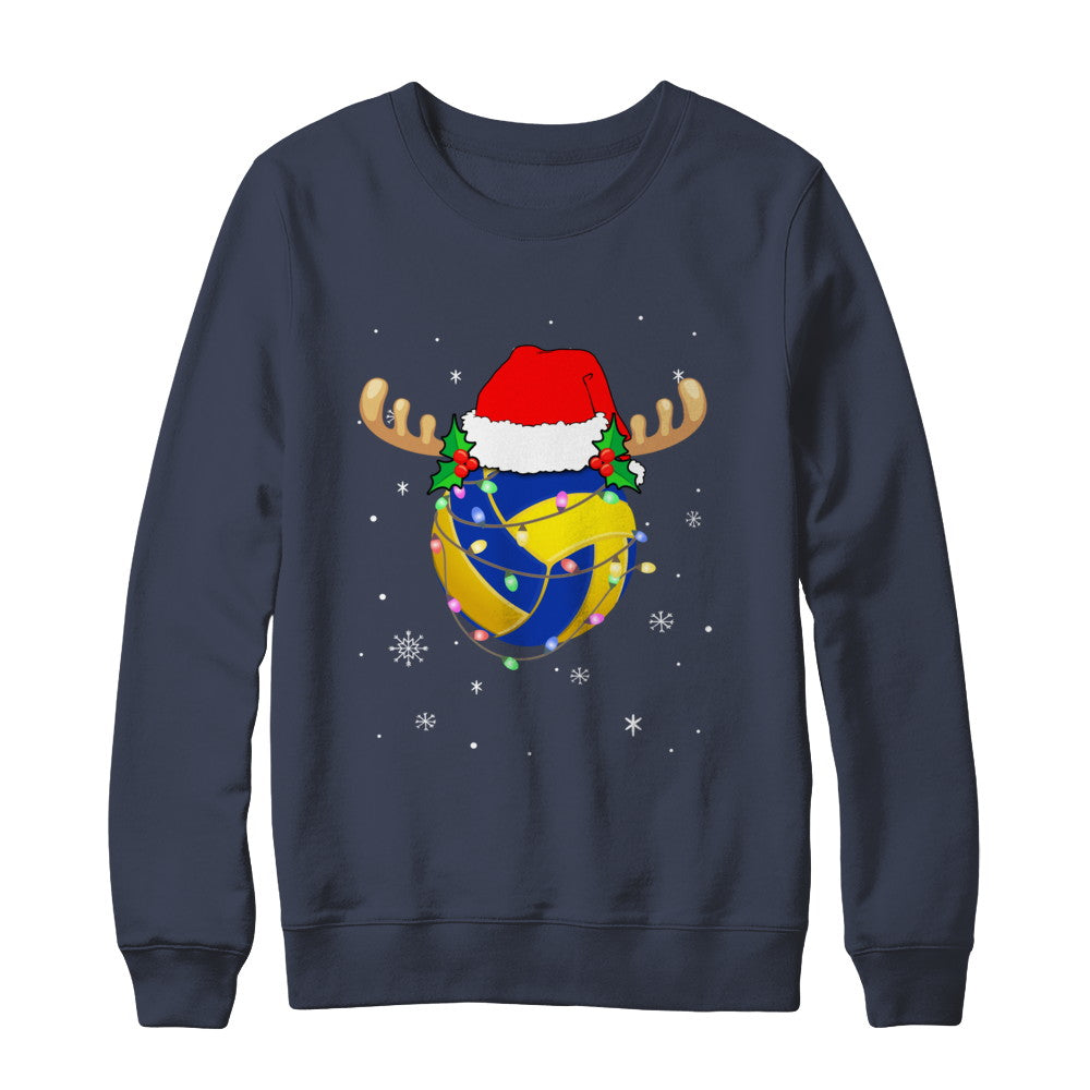 Santa Hat Volleyball Reindeer Christmas Gifts T-Shirt & Sweatshirt | Teecentury.com