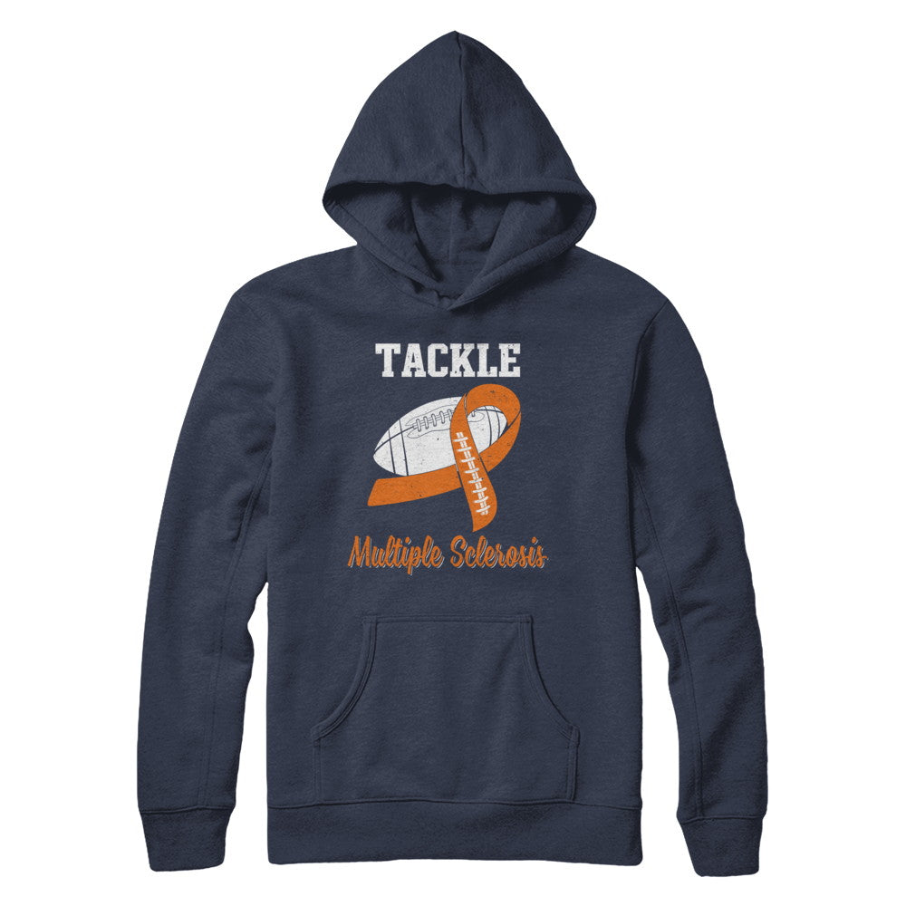 Football Survivor Tackle Orange Multiple Sclerosis Awareness T-Shirt & Hoodie | Teecentury.com