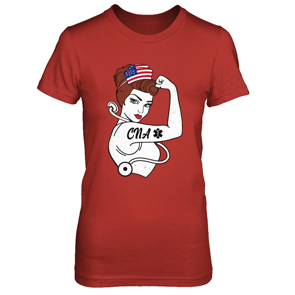 Nursing Strong Woman Cna Strong Nurse 4Th Of July T-Shirt & Hoodie | Teecentury.com