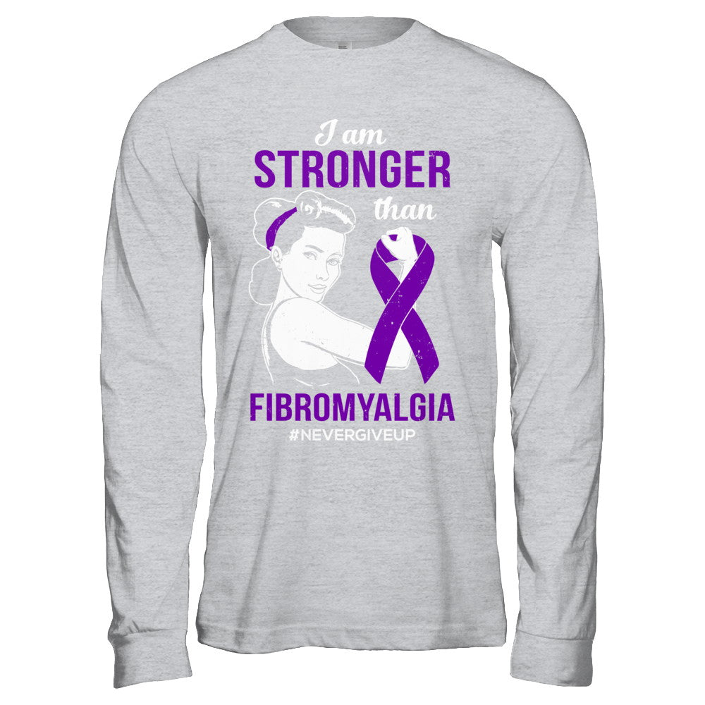 I Am Stronger Than Fibromyalgia Awareness Support T-Shirt & Hoodie | Teecentury.com