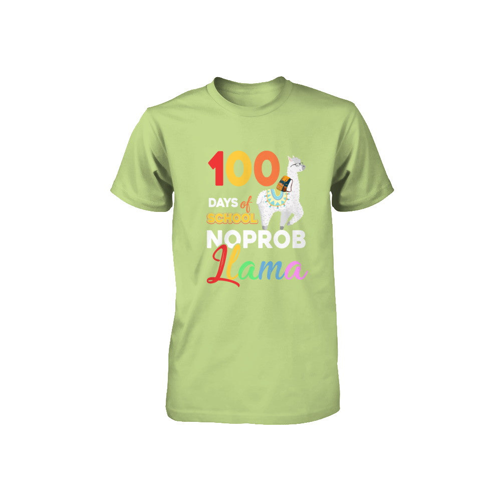 100 Days Of School Shirt Cute No Probllama Llama Youth Youth Shirt | Teecentury.com