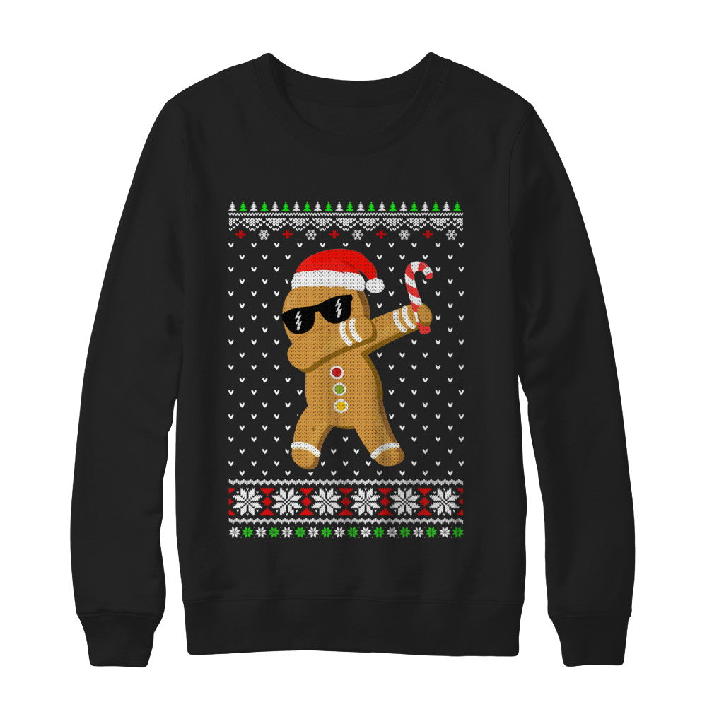 Dabbing Gingerbread Man Ugly Christmas Sweater T-Shirt & Sweatshirt | Teecentury.com