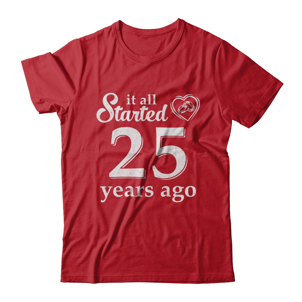 25Th Wedding Anniversary Married Couples 1997 Husband Wife T-Shirt & Hoodie | Teecentury.com