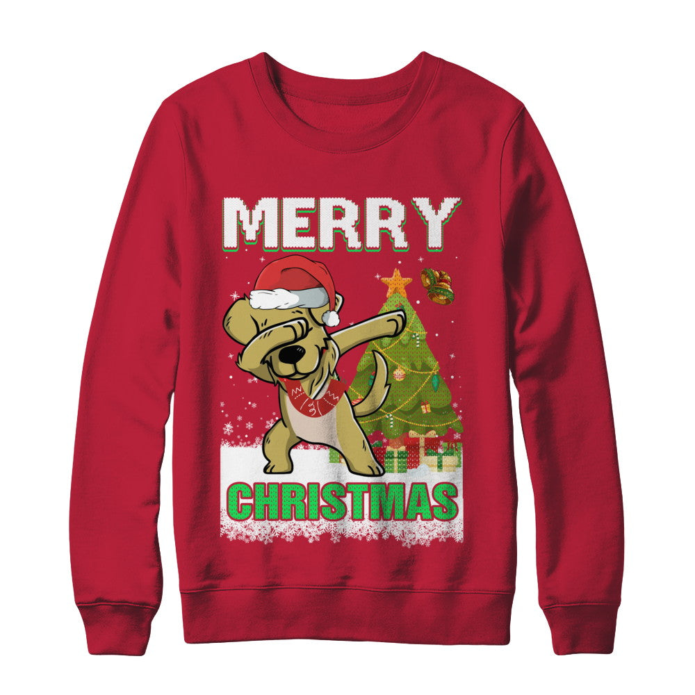 Cute Golden Retriever Claus Merry Christmas Ugly Sweater T-Shirt & Sweatshirt | Teecentury.com
