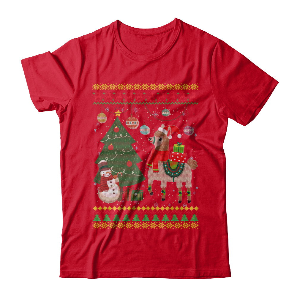 Funny Llama Christmas Cute Family Ugly Sweater T-Shirt & Sweatshirt | Teecentury.com