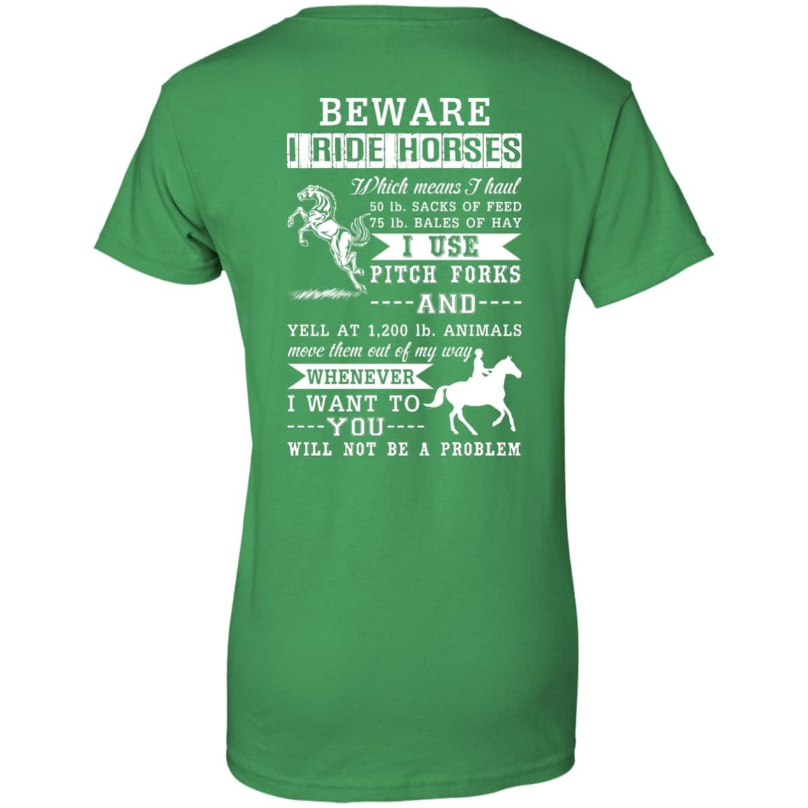 BEWARE I RIDE HORSES T-Shirt & Hoodie | Teecentury.com