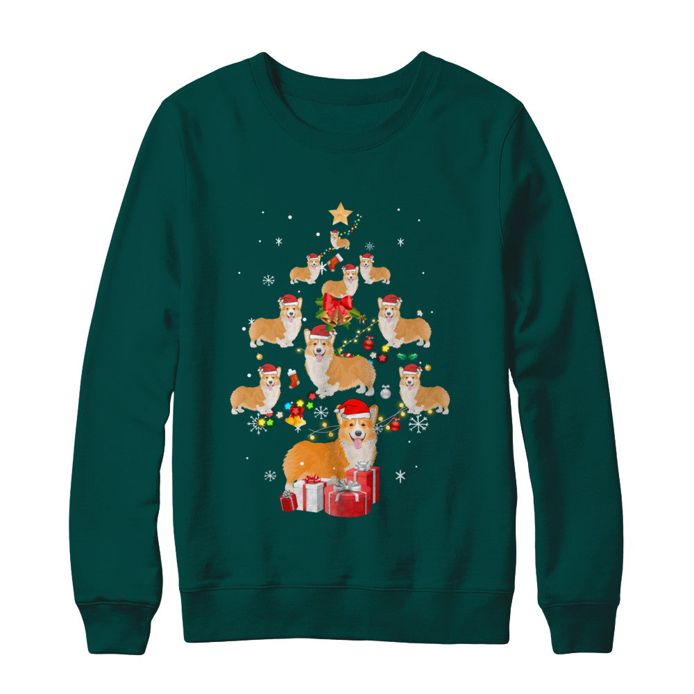 Cute Corgi Christmas Tree Dogs Lover T-Shirt & Sweatshirt | Teecentury.com