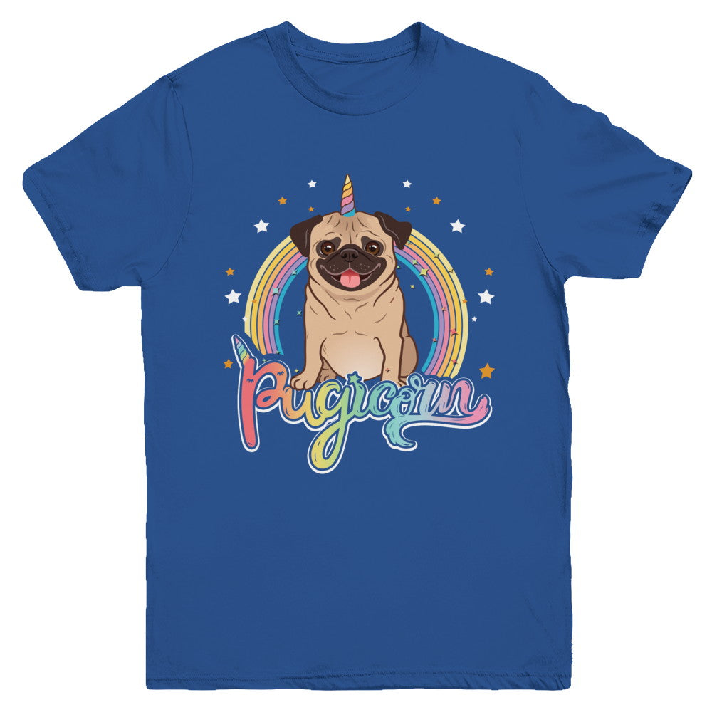 Rainbow Pugicorn Pug Unicorn For Kids Youth Youth Shirt | Teecentury.com
