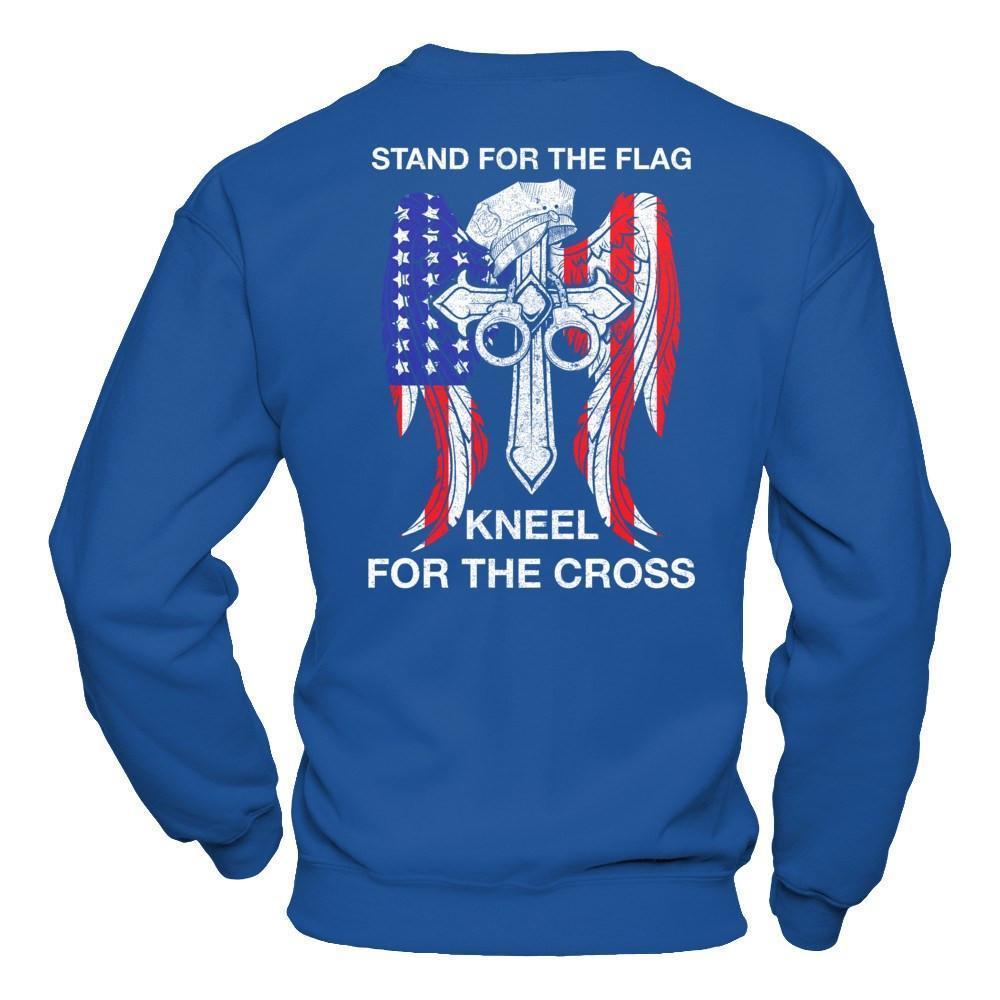 Police Stand For The Flag Kneel For The Cross T-Shirt & Hoodie | Teecentury.com