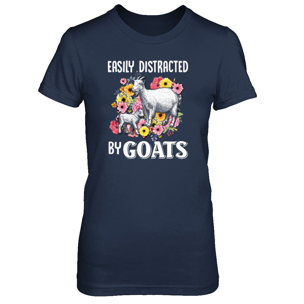 Easily Distracted By Goats T-Shirt & Tank Top | Teecentury.com