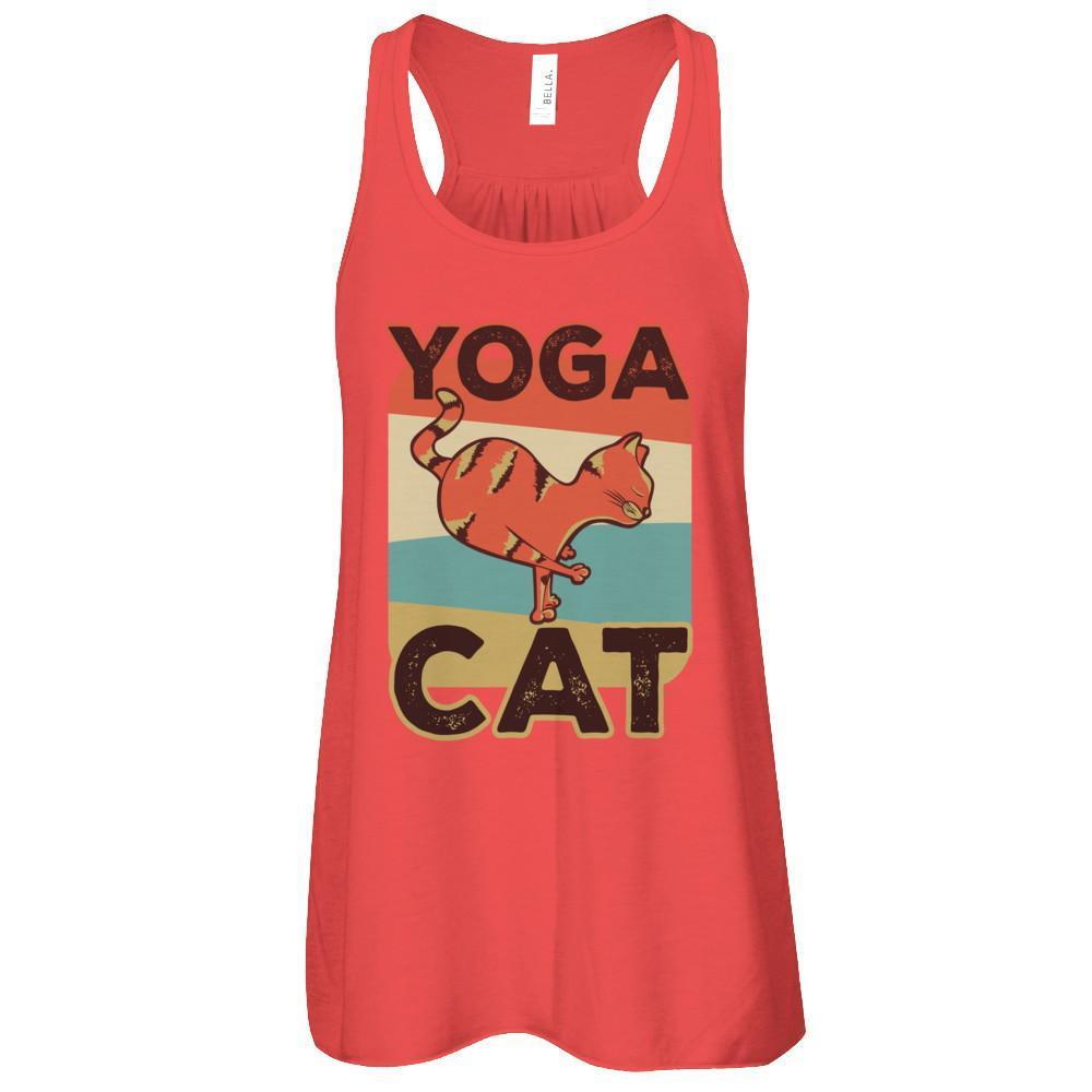 Classic Vintage Retro Yoga Cat Funny T-Shirt & Tank Top | Teecentury.com