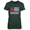 Pink Ribbon Breast Cancer Awareness US Flag T-Shirt & Hoodie | Teecentury.com