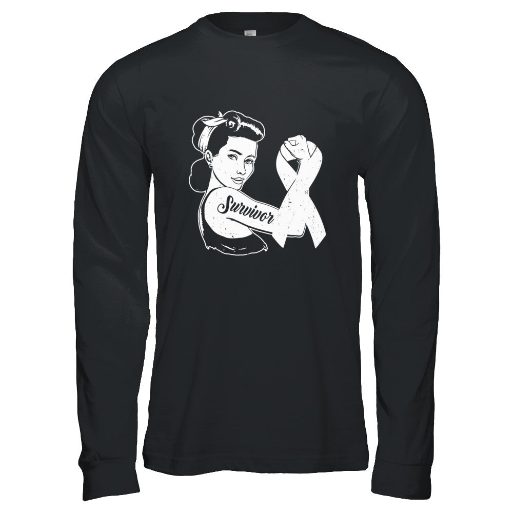 We Can Cure It Lung Cancer Clear Awareness Survivor T-Shirt & Hoodie | Teecentury.com