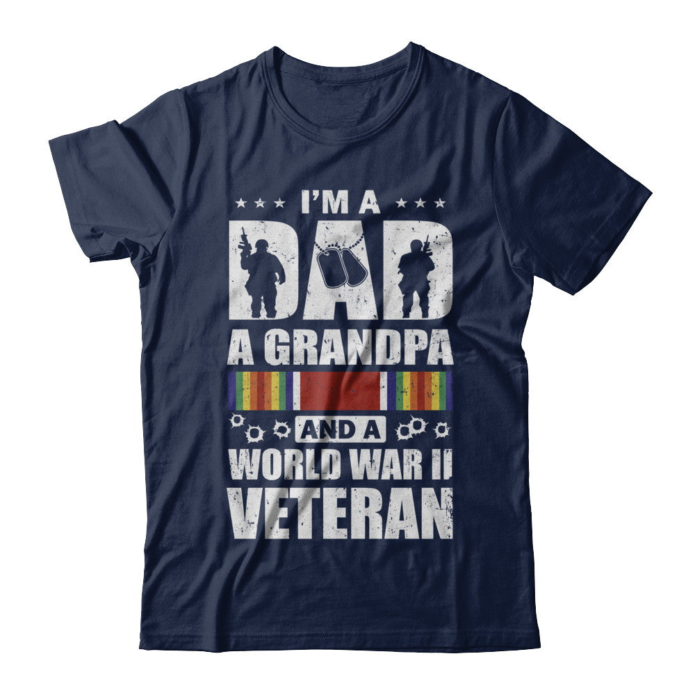 A Dad A Grandpa And A World War II Veteran Fathers Day T-Shirt & Hoodie | Teecentury.com
