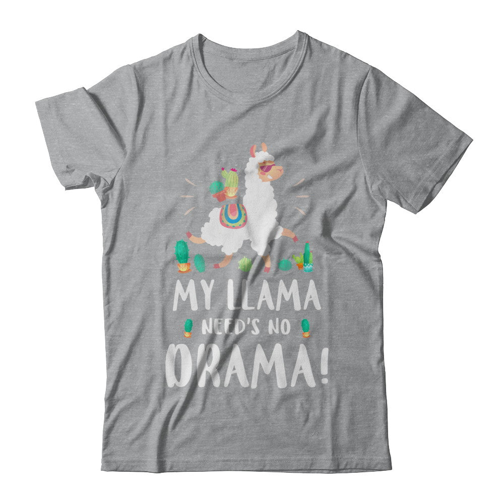 Funny Lama Cactus Llama Need's No Drama T-Shirt & Hoodie | Teecentury.com