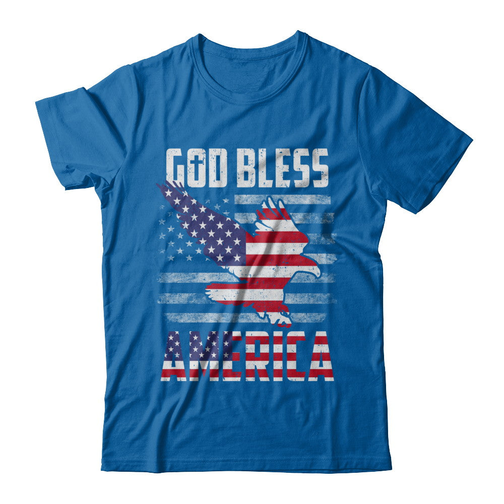 Patriotic God Bless America Flag Eagle 4Th Of July T-Shirt & Hoodie | Teecentury.com