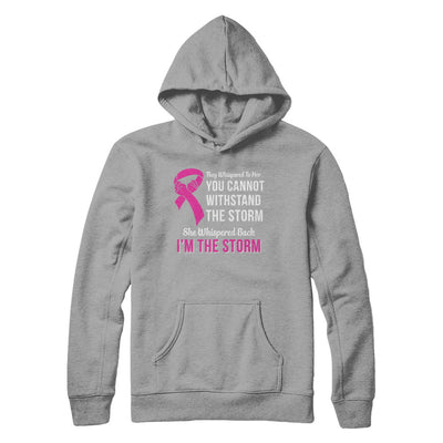 She Whispered Back I Am The Storm Breast Cancer T-Shirt & Hoodie | Teecentury.com