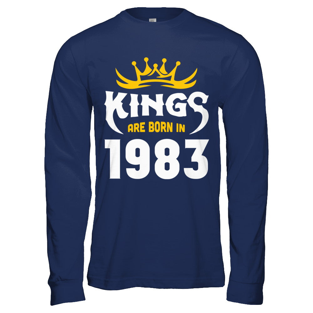 Kings Are Born In 1983 Birthday Gift T-Shirt & Hoodie | Teecentury.com
