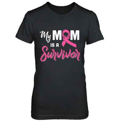 My Mom Is A Survivor Breast Cancer Son Daughter T-Shirt & Hoodie | Teecentury.com
