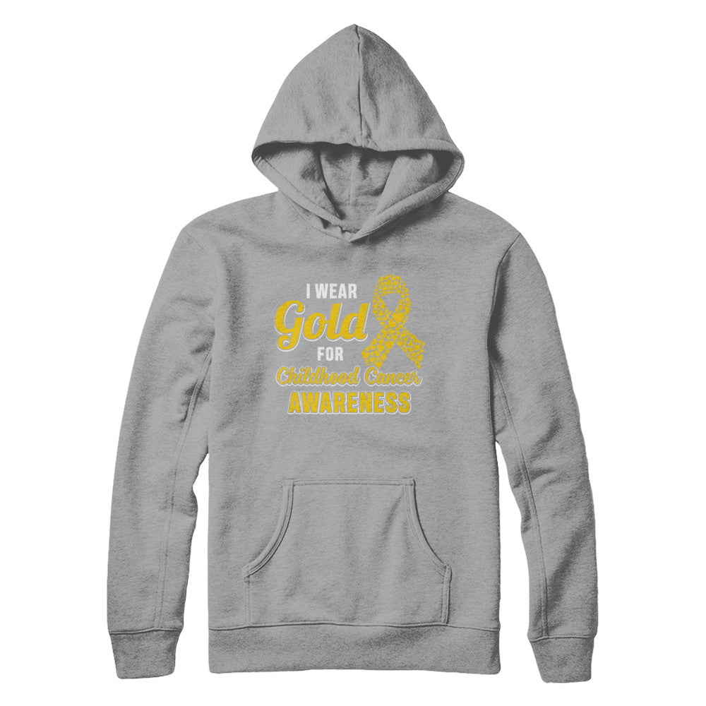 Dad Mom I Wear Gold For Childhood Cancer Awareness T-Shirt & Hoodie | Teecentury.com