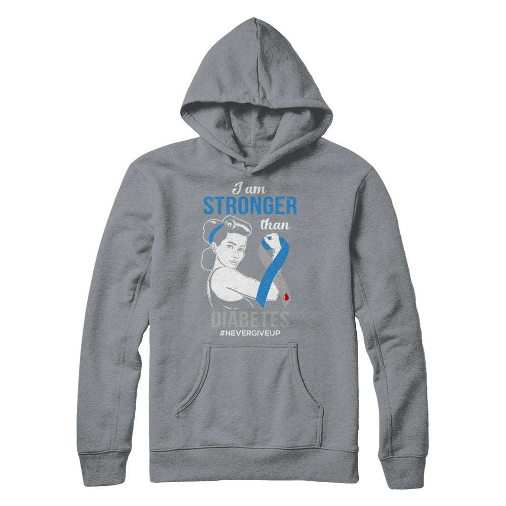 I Am Stronger Than Diabetes Awareness Support T-Shirt & Hoodie | Teecentury.com