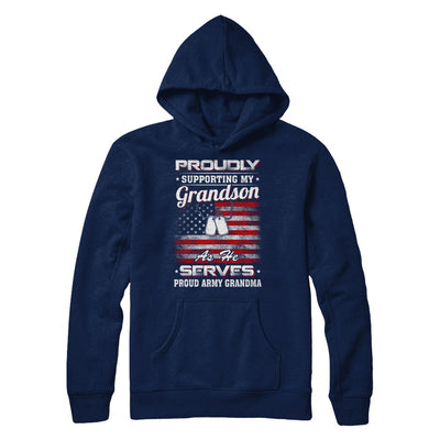 Supporting My Grandson As He Serves Proud Army Grandma T-Shirt & Hoodie | Teecentury.com