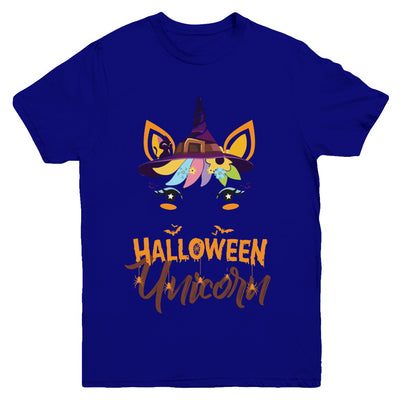 Halloween Costume Unicorn Witch Bats Youth Youth Shirt | Teecentury.com