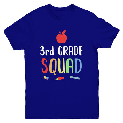 3rd Grade Squad Back To School Teacher Third Grade Youth Youth Shirt | Teecentury.com