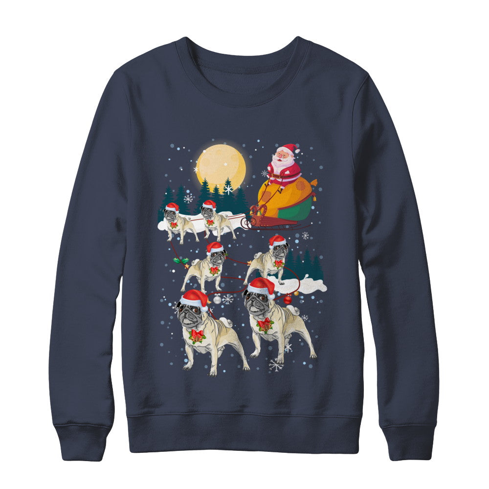Dog Reindeer Pug Christmas Gift T-Shirt & Sweatshirt | Teecentury.com