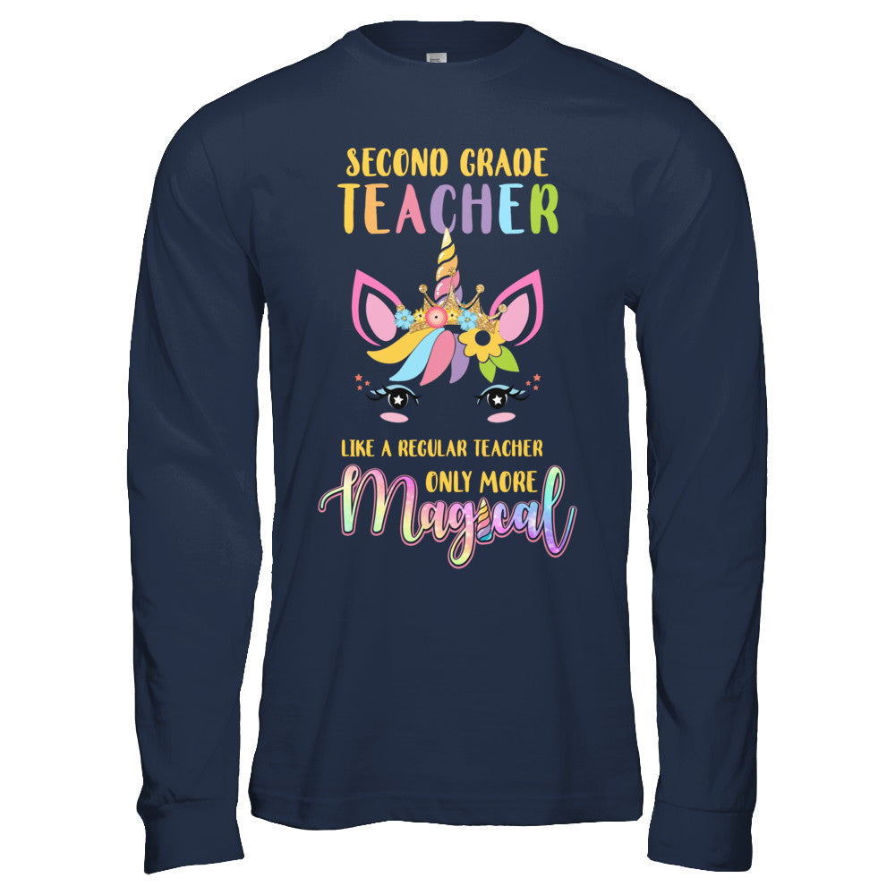 2nd Second Grade Teacher Cute Magical Unicorn Gift T-Shirt & Hoodie | Teecentury.com