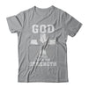 God Will Give Me Strength Grey Gray Cancer Ribbon Gift T-Shirt & Hoodie | Teecentury.com